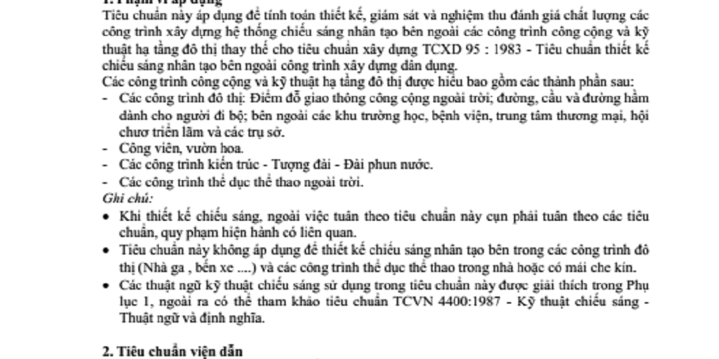 Tieu chuan chieu sang Viet Nam Tiêu chuẩn thiết kế chiếu sáng TCXDVN 333-2005