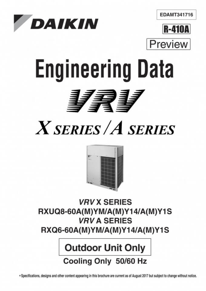 VRV X – VRV A Data Engineering _EDAMT341716 Data Engineer Daikin VRV A / VRV X
