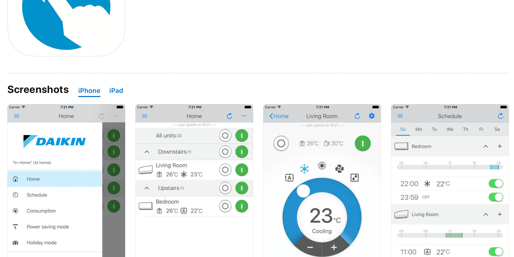 Điều khiển máy lạnh trung tâm Daikin VRV qua iPhone, iPad, Android (Smartphone)