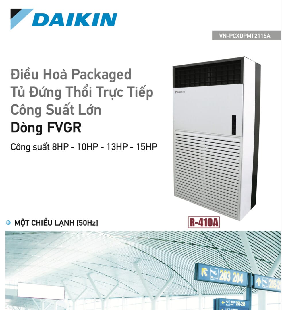 Catalogue Điều hòa Daikin Packaged tủ đứng thổi trực tiếp công suất lớn