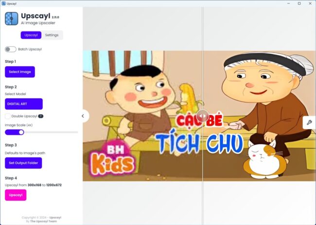 Upscayl – Nâng tầm chất lượng ảnh với trí tuệ nhân tạo
